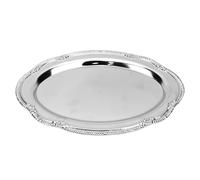 Bandeja de Postres Grabada Vintage, Plato de Servir Estilo Corte con Diseño Retro, Plato Decorativo de Metal para Fiestas, Bodas, Merienda, Aperitivos, Frutas, Hecho de Hierro (Tamaño pequeño)