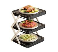 Bandeja de preparación de varios niveles, preparación de platos de cocina de 3 capas, estante multifuncional para preparación de comidas, para cocineros, chefs, familias ocupadas, habitantes de