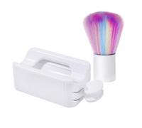 Bandeja de reciclaje de polvo de inmersión de uñas suaves Arte del polvo Remover Sistema de cepillo para el cepillo de FRANCE DE CONTENEDOR DE MANICURA DE MANICURA DE DE
