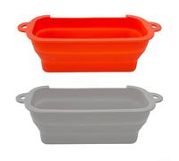 Bandeja de recogida de aceite plegable de silicona para asar a la parrilla y almacenamiento conveniente (dos colores)