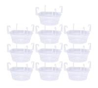 Bandeja de recogida de agua para plantas - 10 macetas transparentes para goteo, resistente a la intemperie, accesorios de jardinería para interiores y exteriores, diseño creativo moderno, patio