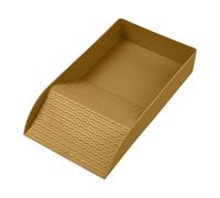 Bandeja de remojo para reptiles, 35 x 20 x 6 cm, marco rígido grande, superficies de rodadura integradas, para cuenco de alimentación extraíble, prevención de derrames de borde elevado, soporte