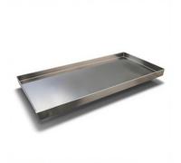 Bandeja de repuesto de acero inoxidable para jaula de perro, a prueba de fugas, resistente a los masticables, diseño soldado duradero (90 x 20 cm)