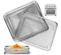 Bandeja de repuesto para freidora de aire Cuisinart TOA-28 AFR-25, horno de convección, 10.7 x 9.8 pulgadas, cesta de acero inoxidable, accesorios de rejilla de alambre, apta para lavavajillas