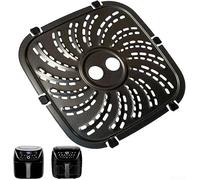 Bandeja de repuesto para freidora de aire para PowerXL para Vortex Pro de 8 cuartos de galón, placa antiadherente para parrilla cuadrada con parachoques de goma (22 cm)