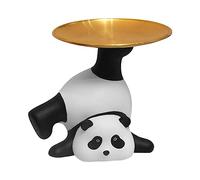 Bandeja de Resina con Forma de Panda, Bandeja para Llaves de Estatua para Mesa de Entrada, Figurita Bonita, Soporte para Llaves, Cuenco, Bandeja de Almacenamiento Multiusos, Collar de(Bandeja Panda)