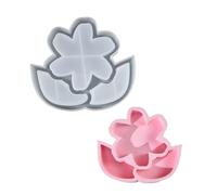 Bandeja de resina de flores, molde de silicona resistente, moldes de platos de fácil liberación para manualidades, soportes de joyería y platos decorativos, plato único para servir