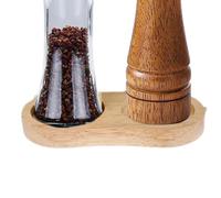 Bandeja de sal y pimienta, resistente al calor, ahorra espacio, bandeja | Molinillo de pimienta resistente, soporte ergonómico para molinillos, botellas de condimento, universal, fácil de usar