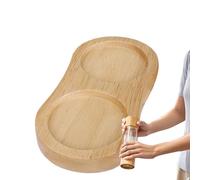 Bandeja de sal y pimienta - Soporte para molinillo de pimienta de 90 g, con diseño antideslizante, soporte organizador de madera | Estante de almacenamiento de cocina para molinillos, botellas de