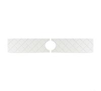 Bandeja de secado absorbente para grifo con recorte, posavasos absorbentes de agua de diatomita para baño y cocina, organiza el área del fregadero y gestiona derrames de agua (blanco, 60 x 10 cm)