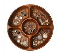 Bandeja de Servicio, con 5 Compartimentos, bandejas para Servir Alimentos, para Cocina, Comedor, salón, Bancos, Aperitivos, charcuterias, postres, Caramelos, Aperitivos, Desayuno, Frutos Secos