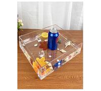 Bandeja de servicio de acrílico impermeable, resistente y gruesa, for mesita de noche o tocador de baño, organizador for cambio, monedas, llaves, teléfono y gafas, organizador de almacenamiento de acr