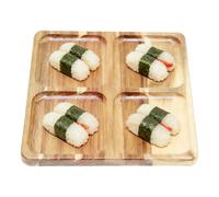 Bandeja de Servicio Dividido | Vajilla De De Madera, de Servicio con Compartimentos para - para Sushi Snacks Postre Pastel Casa Camping Vacaciones Boda Reunión