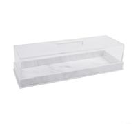Bandeja de Servicio Rectangular con Tapa de Acrílico para Postres, Recipiente para Quesos y Frutas 355mm(B)