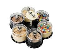 Bandeja de Servir con Compartimentos | Bandeja Giratoria Dividida para Frutos Secos | para Servir Verduras - Para Niños, Adultos, Viajes, Picnic, Catering, Eventos, y Buffets