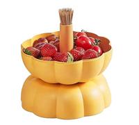 Bandeja de servir dividida con calabaza para Halloween, bandeja organizadora de aperitivos de Halloween, bandeja de almacenamiento de aperitivos de Halloween para frutas, nueces, dulces y aperitivos