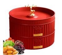 Bandeja de servir dividida con tapa, bandeja de frutas, bandeja giratoria para fruta, plato de frutas, bandeja giratoria para servir alimentos, bandeja de almacenamiento para aperitivos