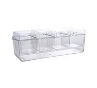 Bandeja de servir fría - Bandeja transparente para fiestas, bandeja de frutas frías, plato transparente para fiestas, diseño de compartimentos extraíbles, de servicio refrigerado por hielo