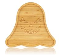 Bandeja de Servir para Halloween con Forma de Fantasma, Tabla de Quesos y Embutidos de Bambú, Plató de Servir Spooky de 25 x 22 cm para Fiestas Infantiles