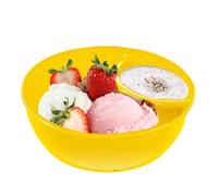 Bandeja de servir para papas fritas y salsas, tazón dividido para patatas fritas y salsas | Cuenco para aperitivos para servir cereales,Plato apilable con sección de remojo, cuencos para galletas