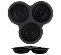 Bandeja de silicona antiadherente de 3 cavidades, moldes reutilizables para freidora de aire, para cocinar desayuno, aperitivos, galletas, bagels, cocina, vacaciones, fiesta de cumpleaños, panaderos