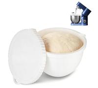 Bandeja de silicona con tapa para tazón de mezcla de 4,8 l/5 qt - Cuenco de masa para batidora de pie, ideal para masa, masa de pastel y galletas, apto para lavavajillas y congelador