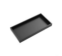 Bandeja de silicona inastillable para uso en baño o cocina, mantiene tu encimera organizada (negro, 20 x 10 cm)