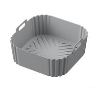 Bandeja de silicona para accesorios de freidora de aire para Cosori 5.5-6.2L NA230 - Forro de cesta apto para lavavajillas de 22.5 cm de ancho para cocinar uniformemente alimentos crujientes (A gris)