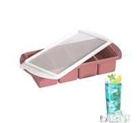 Bandeja de silicona para congelador, de sopa, bandeja para congelador con tapa, recipiente de cocina de 4 cavidades, herramienta para días calurosos, vino, champán, restaurante, camping, viajes