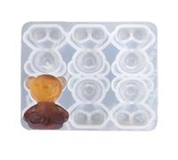 Bandeja de silicona para cubitos de hielo, moldes de gomitas para caramelos, antiadherentes, resistentes a desgarros, mini bandejas para cubitos de hielo con forma de oso cítricos, moldes de chocolate