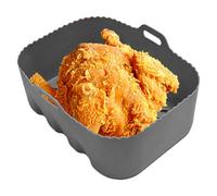 Bandeja de silicona para freidora, bandeja de horno de silicona, resistente al calor, apta para alimentos, rectangular, para cocinar al vapor, hornear carne