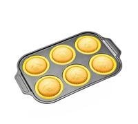 Bandeja De Silicona Para Hornear | Molde De 6 Cavidades Antiadherente De Fácil Desmoldado Para Cupcakes,Moldes De Silicona Para Hornear - para postres, magdalenas, pan, huevo, chocolate, horno, air fr