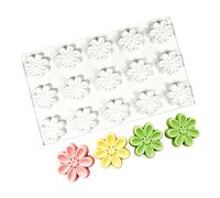 Bandeja de silicona para molde de chocolate, 15 cavidades de flores para postres pequeños, molde para hornear de 29, 5 x 17, 5 cm para preparación diaria de cocina y presentación dulce