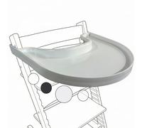 Bandeja de silla alta para Stokke Tripp Trapp - Gris - No Baby Set Needed. Suction Surface. Snap-on. Sin BPA.