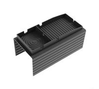 Bandeja de sofá antideslizante para reposabrazos Organizador de silicona para aperitivos y mandos a distancia (negro)