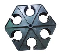 Bandeja de soporte para micrófono de 6 agujeros, estructura hexagonal reforzada, diseño ligero, estante de fácil almacenamiento para uso doméstico