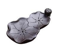 Bandeja de té de arena morada, plato de té chino Gongfu con drenaje de agua, bandeja de servir Lotus para oficina en casa (D)