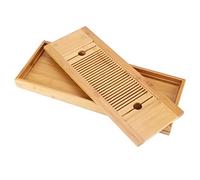 Bandeja de té de bambú china, bandejas de té tradicional de Gongfu con cajón de 38 x 15 cm