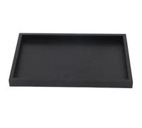 Bandeja De Té De Madera, Bandeja De Madera Maciza Con Forma Rectangular, Versátil Té, Café, Bocadillos, Comidas, Bandeja Para Servir, Bandejas Para Restaurante, Color Negro (30 X 24 Cm)(30*20*2cm)