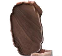 Bandeja de té de madera de nogal, estación de preparación seca, tablero de té zen de estilo chino irregular para oficina en casa, diseño asimétrico compacto 26 x 15 x 2 cm