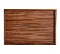 Bandeja de té de madera pulida a mano con asas simétricas para un transporte seguro mientras se sirve café o aperitivos de la tarde (33 x 23 x 2,6 cm)