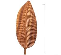 Bandeja de té, madera de nogal tallada a mano para café postre servir madera natural sólida hogar seco (C: 38 x 15 cm)