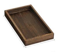 Bandeja de Té para madera Paulownia para estilo Japonés 7 Piezas - para servidor Minimalista para Café y Postres - Acabado Liso 46x30cm(D)