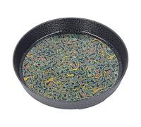 Bandeja de té pequeña de aleación Redonda de aleación Bandeja de té de té con patrón Complejo para la Cubierta del Porche del Patio casero platillos de té de Metal duraderos (Verde)