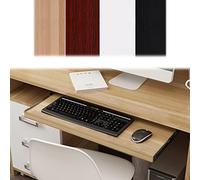 Bandeja de teclado ajustable de madera para debajo del escritorio, 54/60/70 x 27 cm, cajón extraíble que ahorra espacio, accesorios de oficina, plataforma de teclado Er