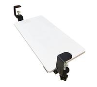 Bandeja de teclado ajustable debajo del escritorio, soporte de abrazadera en C para escritura ergonómica y uso del mouse, extensión de escritorio ajustable en altura, perfecta para oficina en casa y