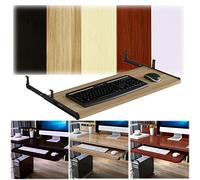 Bandeja de teclado de madera ajustable ergonómica extensión de escritorio 54/60/70 x 27 cm (5 colores) Soporte de rodamiento de bolas para teclado de ordenador