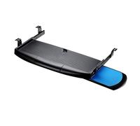 Bandeja de teclado de rotación de 360° con bandeja para mouse que ahorra espacio, plataforma de teclado debajo del escritorio para oficina en casa, fácil instalación, extensor de escritorio para niza