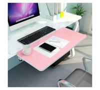 Bandeja de teclado debajo del escritorio, Bandeja extensora de escritorio Reposabrazos for teclado Clip sin perforaciones 55-75x25cm Multicolor(Roze,55 * 25cm)