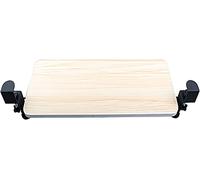 Bandeja de teclado para debajo del escritorio con soporte de abrazadera, estante extraíble para escribir y trabajar con ratón, acabado de madera, 52 x 25 cm, cajón de computadora que ahorra espacio